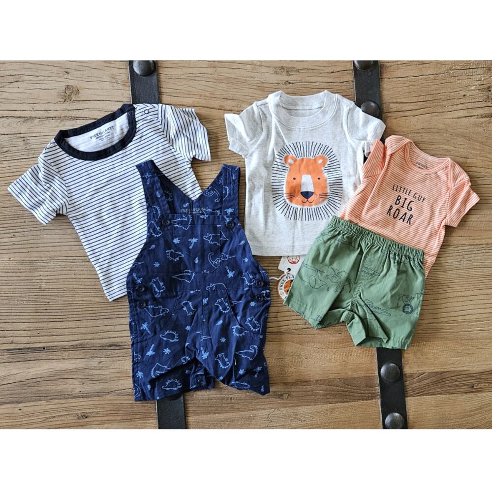 Infant boy 5 piece summer outfit bundle New 6M